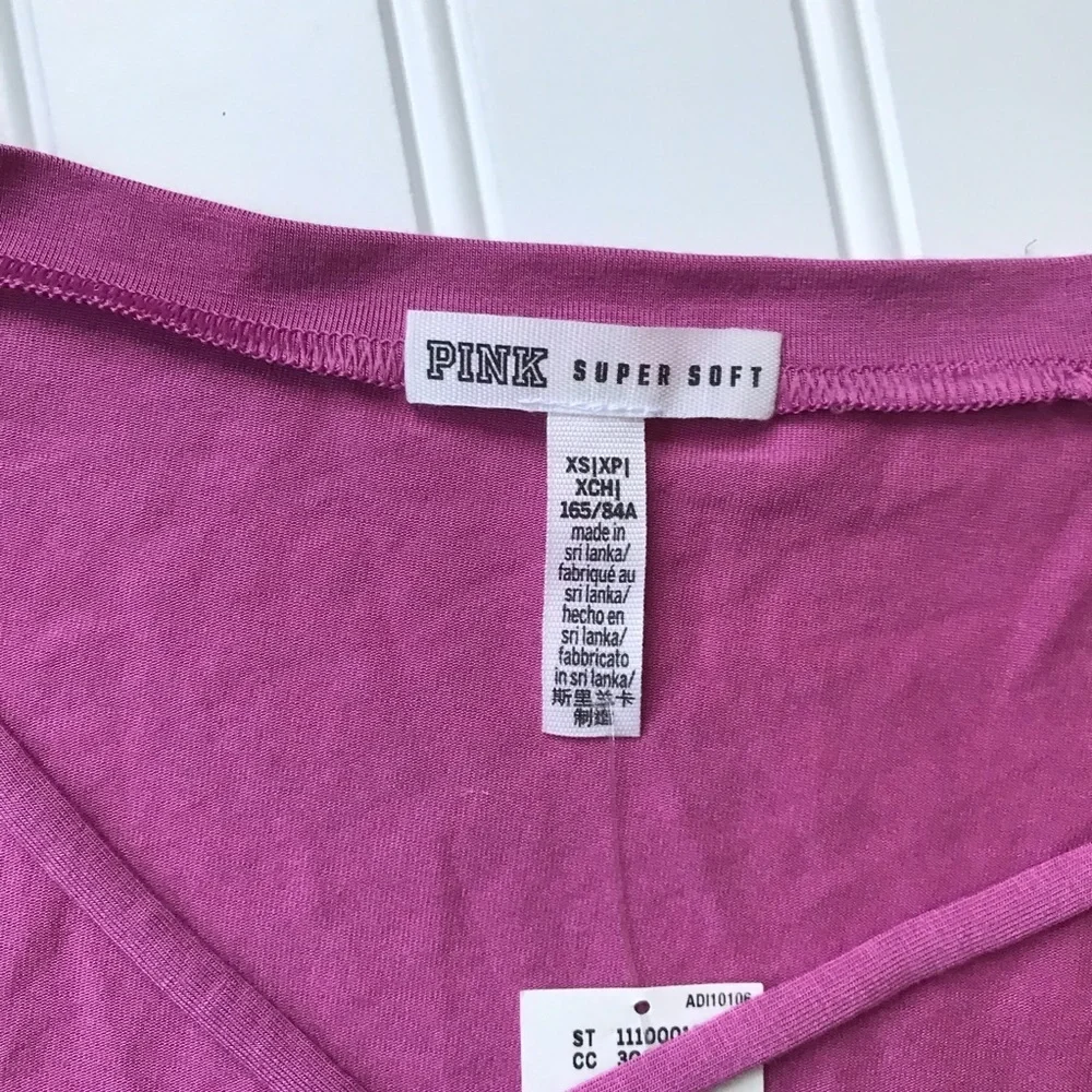 NWT Victoria’s Secret PINK Super Soft Criss Cross Long Sleeve Tee – (XS)